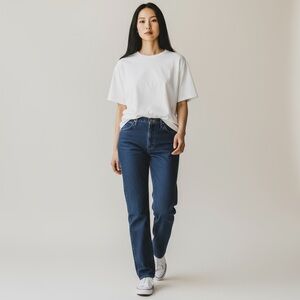 WRANGLER‎ JEANS - SIZE 32 x 30 - 100% COTTON - DARK WASH - VERY HIGH RISE B17